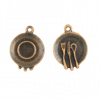 Breloque assiette 20mm cuivre x1