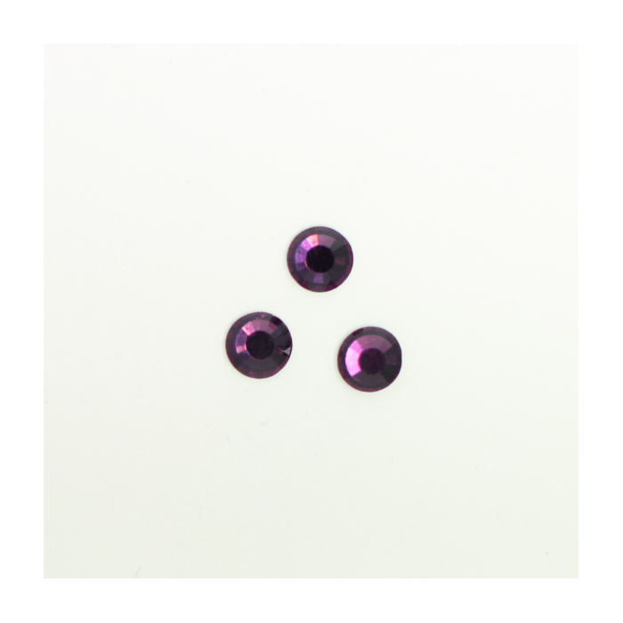 Perles à coller strassées 6mm mauve