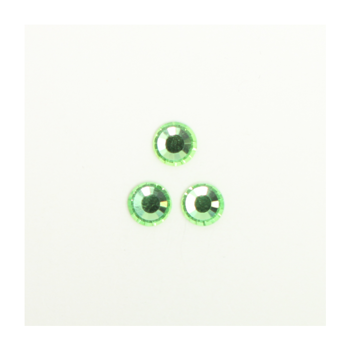 Perles à coller strassées 6mm vert clair