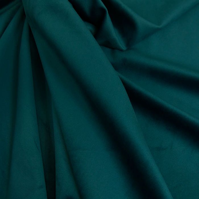Tissu velours ras - vert forêt x 10 cm