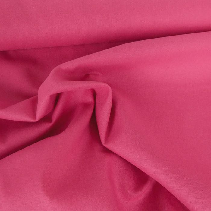 Tissu coton uni - rose fuchsia x 10 cm