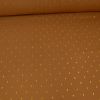 Tissu viscose plumetis dorés - camel x 10 cm