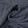 Tissu Polyester Torsadé - Bleu Chiné x 10 cm