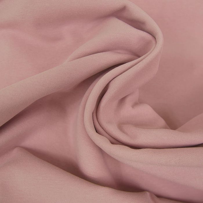 Tissu Jersey Fin Uni - Rose x 10 cm