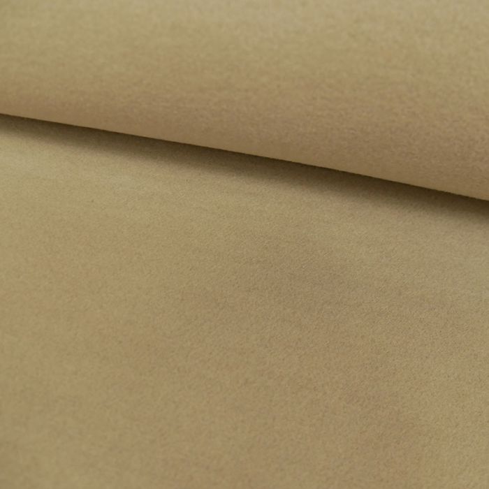 Tissu lainage polyester uni - sable x 10 cm