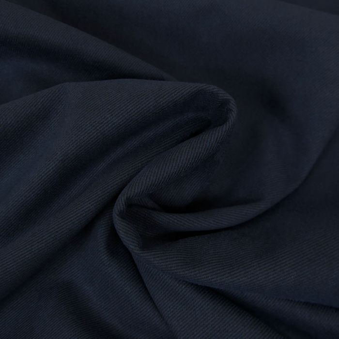 Tissu suédine twill - bleu marine x 10 cm