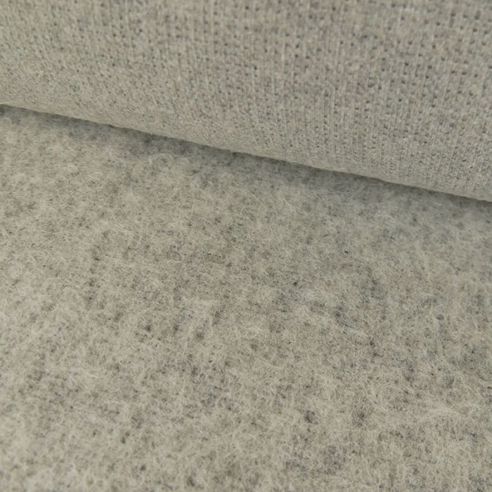 Tissu lainage mohair - gris clair x 10 cm