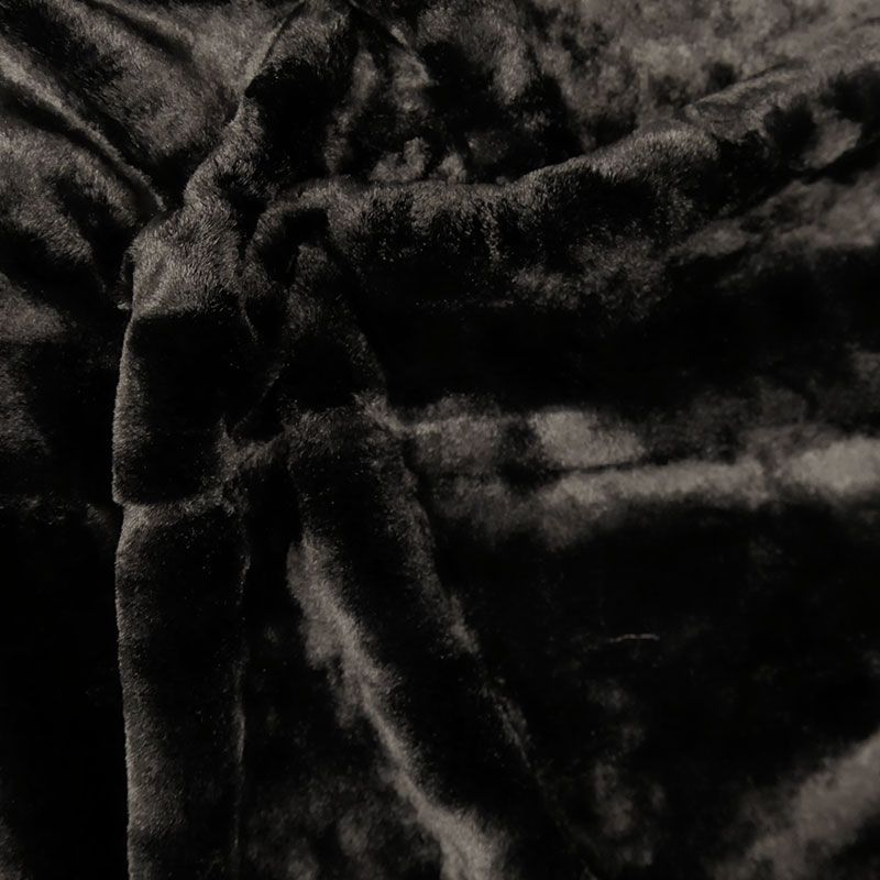 Tissu fausse fourrure texturé noir - 8504 Black 