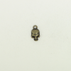 Breloque tête de mort 12mm bronze x1