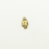 Breloque tête de mort 12mm dorée x1