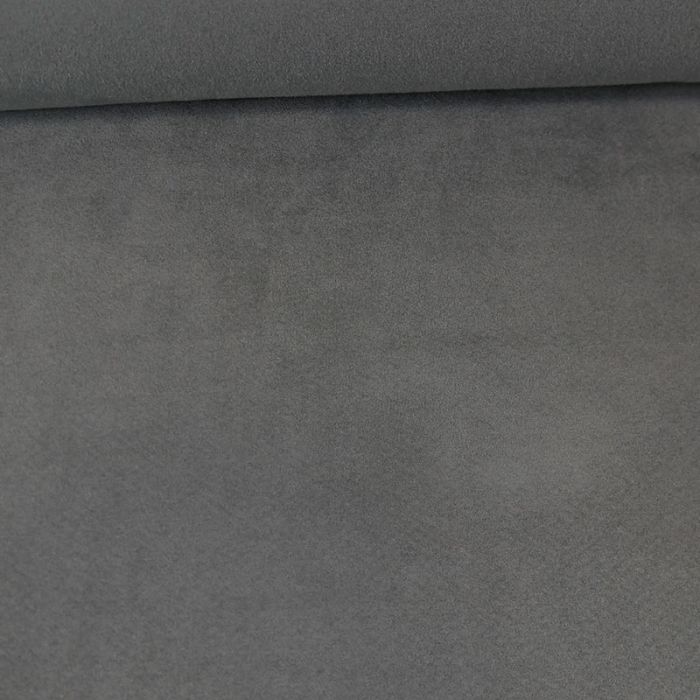Tissu suédine envers fourrure mouton - gris foncé x 10 cm