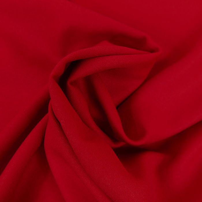 Tissu Crêpe viscose haute couture - rouge foncé x 10 cm