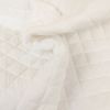 Tissu double gaze matelassé - blanc x 10 cm