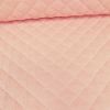 Tissu double gaze matelassé - rose x 10 cm