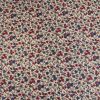 Tissu coton enduit fleurs - rouge bleu x 10 cm