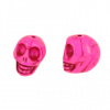 Perle tête de mort en résine 18mm rose x1