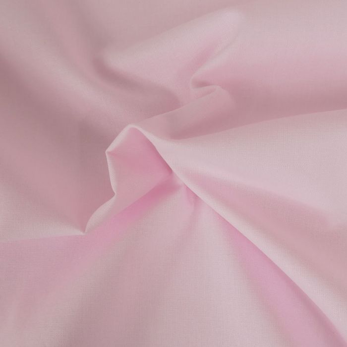 Tissu coton uni - rose layette x 10 cm