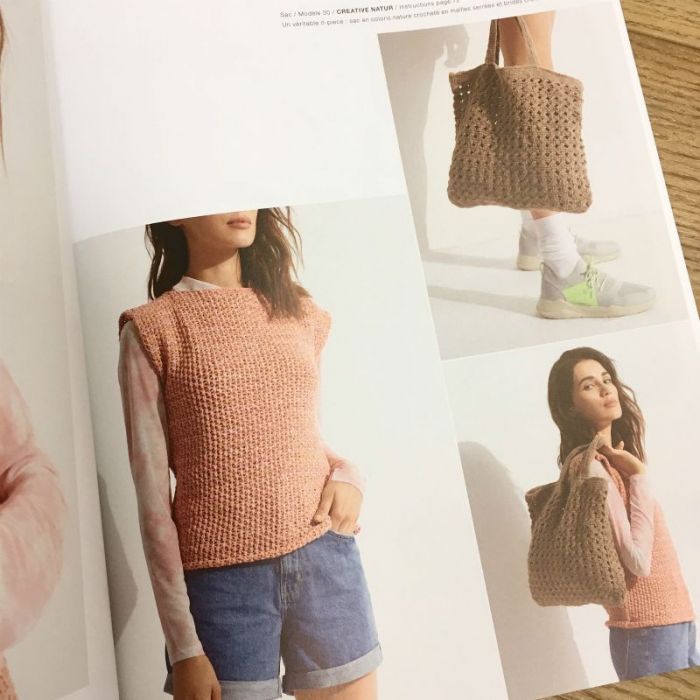 Kit crochet sac rose en chanvre - Rico Design
