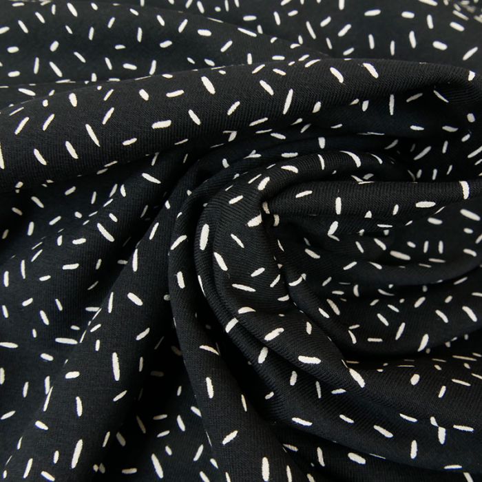 Tissu jersey oekotex confettis noir