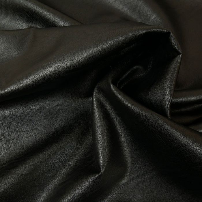 Tissu simili cuir souple - noir x 10 cm
