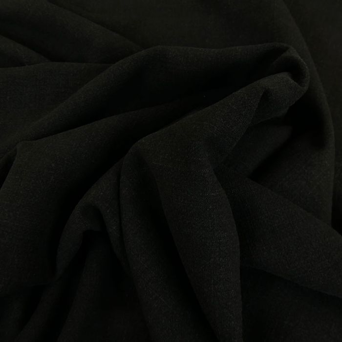 Tissu viscose lin - noir x 10 cm