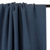 Tissu viscose lin - bleu denim x 10 cm