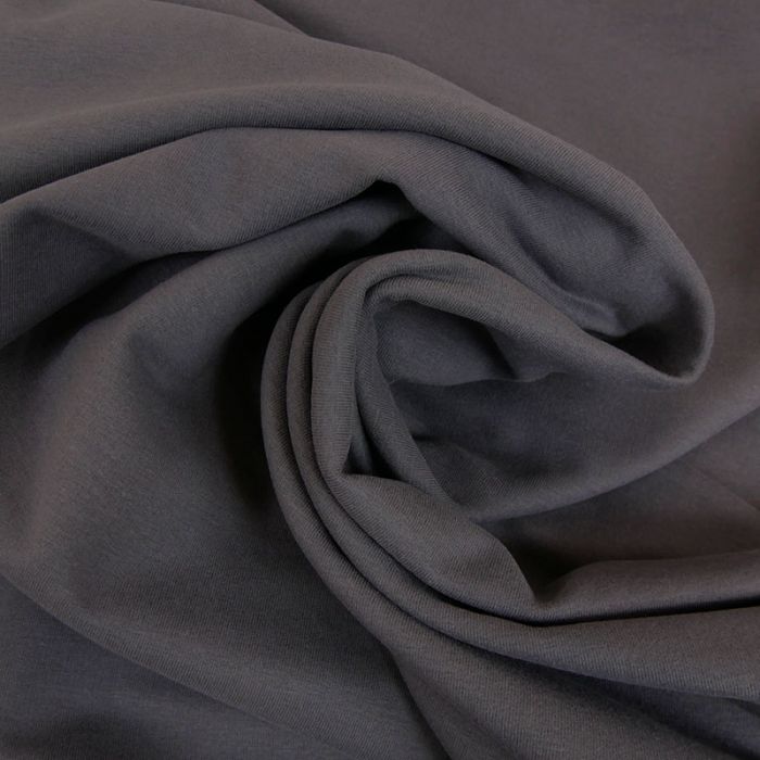 Tissu jersey bio uni - gris x 10 cm