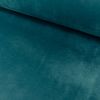 Tissu velours stretch - bleu canard x 10 cm