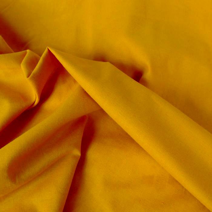Tissu coton uni - moutarde x 10 cm
