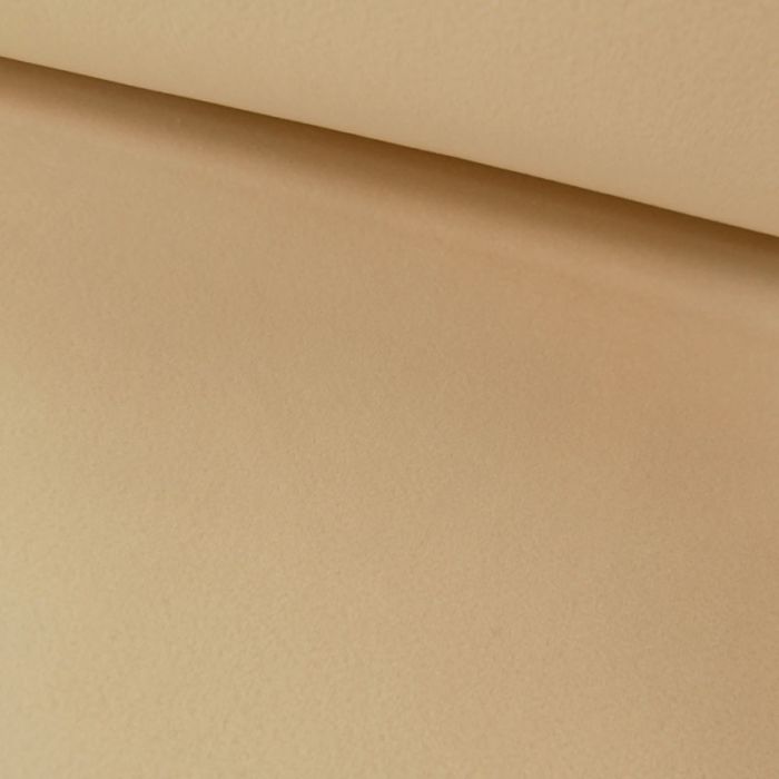 Tissu velours ras - ivoire x 10 cm