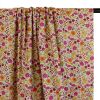 Tissu batiste coton fleurs - rose fuchsia x 10 cm