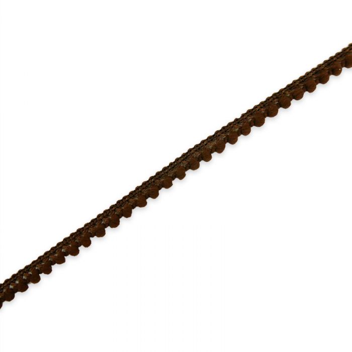 Galon pompons 11mm - chocolat x 10 cm