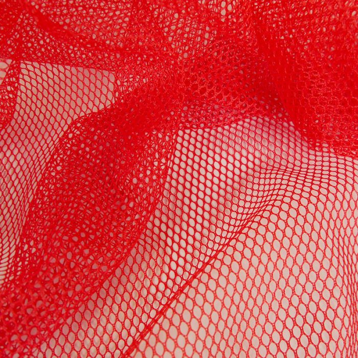 Tissu filet mesh - rouge x 10 cm