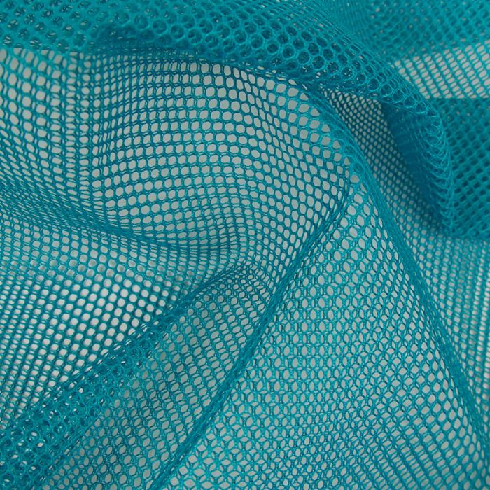 Tissu filet mesh - bleu canard x 10 cm