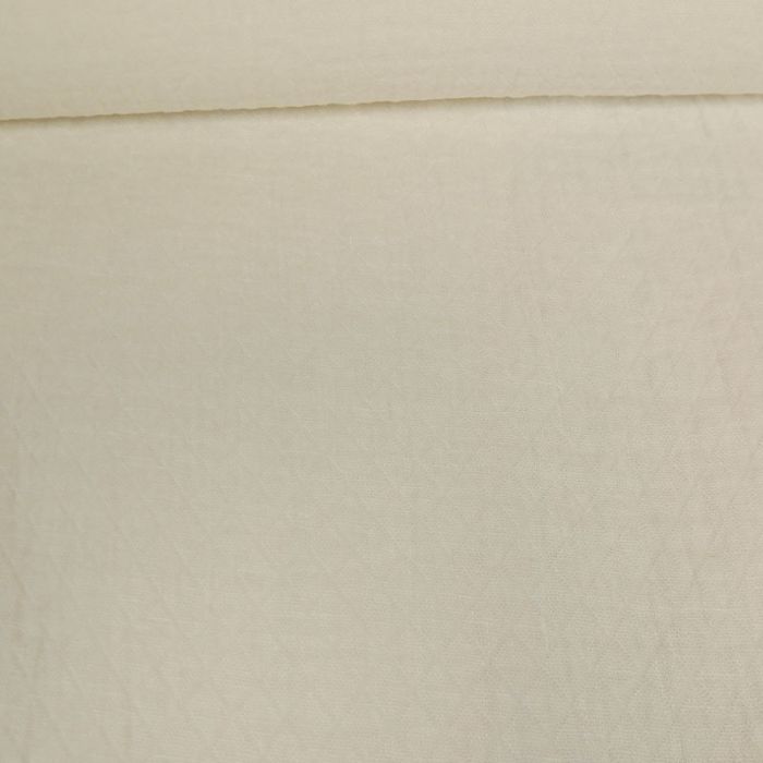 Tissu lin lavé texturé losange blanc - France Duval Stalla x 10 cm