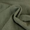 Tissu lin lavé texturé losange kaki - France Duval Stalla x 10 cm