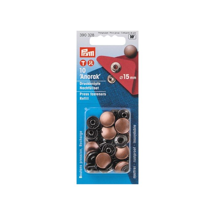 Recharge boutons pression anorak 15 mm Prym