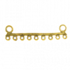 Pendentif 2 attaches 9 accroches 48mm doré x1