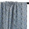 Tissu batiste coton fleurs bleues x 10 cm