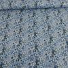 Tissu batiste coton fleurs bleues x 10 cm
