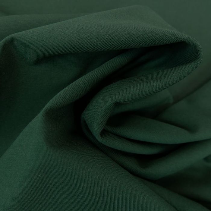 Tissu jersey coton bio uni - forêt x 10cm