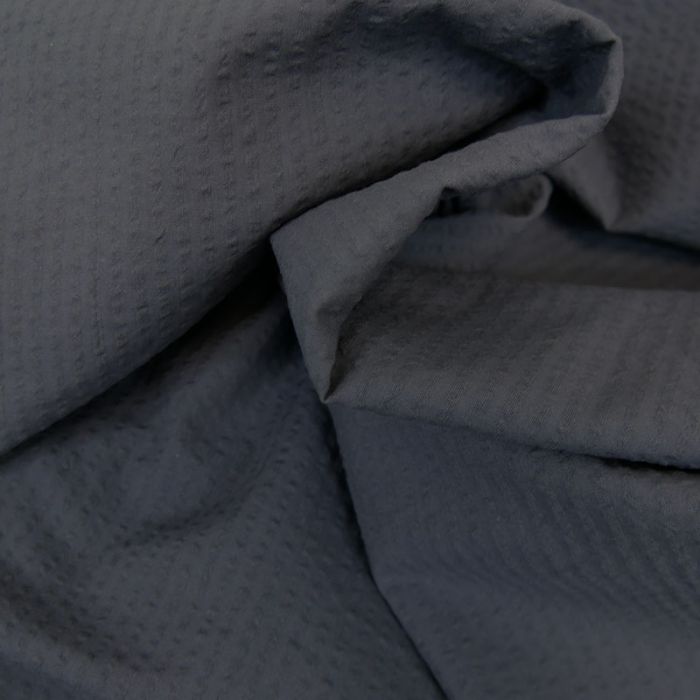 Tissu seersucker coton encre - France Duval Stalla x 10 cm