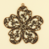 Pendentif fleur 55mm cuivre x1