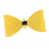 Pendentif résille noeud papillon 67mm doré x1