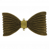Pendentif résille noeud papillon 67mm bronze x1
