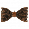 Pendentif résille noeud papillon 67mm cuivre x1