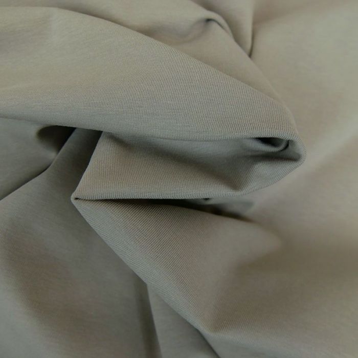 Tissu jersey coton bio uni - gris x 10cm