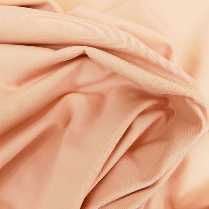 Tissu jersey coton bio uni - rose x 10cm