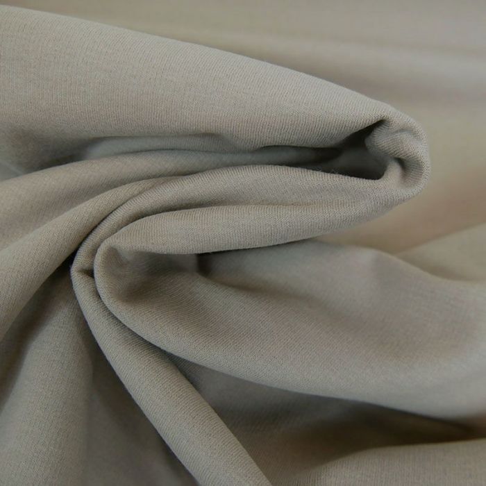 Tissu jersey sweat léger bio uni - gris clair x 10 cm