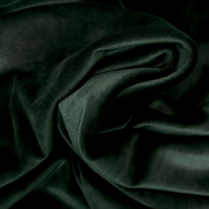 Tissu velours stretch - vert foncé x 10 cm
